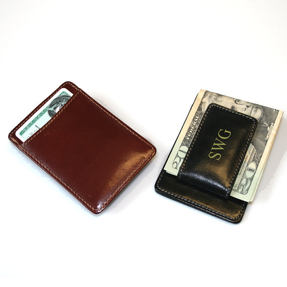 Hochzeit - Milan Leather Money Clip Wallet - A Great Groomsmen Gift