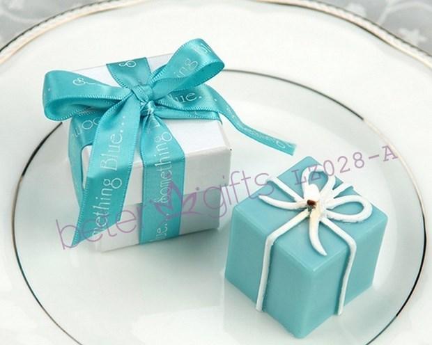 Hochzeit - Tiffany蒂凡尼蓝色礼品盒蜡烛,欧美婚庆用品,出口创意婚品LZ028/A