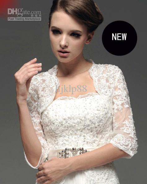 Hochzeit - NEW Tulle/Applique Lace Wedding Bolero Jacket Online with $33.43/Piece on Hjklp88's Store 