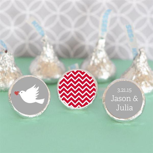 Wedding - Personalized Theme Hershey's Kisses Labels Trio (Set Of 108)