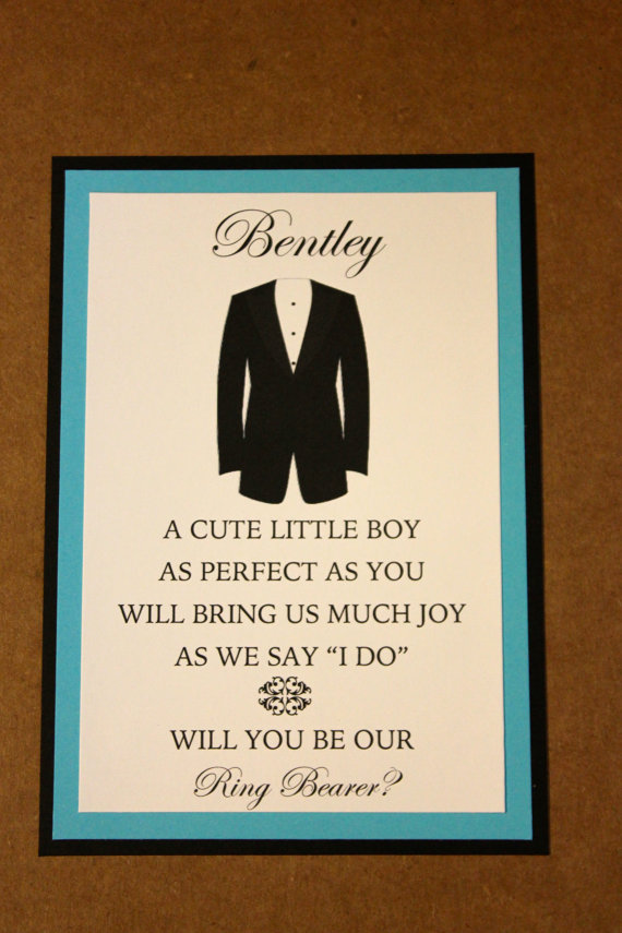 Mariage - Will You Be Our Ring Bearer Card with Envelope