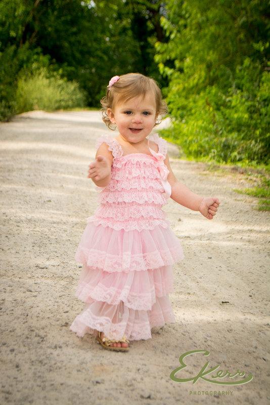 Mariage - SALE!!! Adorable Pink Lace Dress-Baby-Toddler-1st Birthday Dress-Photograpy prop-Flower girl dress