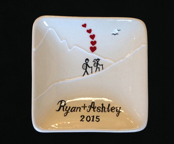 زفاف - Engagement gift, Wedding gift, Valentine's day gift- Personalized Ceramic Ring Dish, ring holder- Anniversary, Valentine's Day