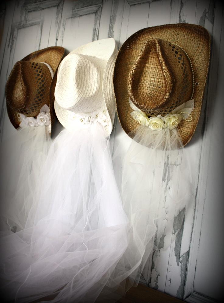 Mariage - Western Wedding Cowgirl Hat And Veil-western Wedding-cowgirl Hat-Bridal Cowgirl Hat-western Bride