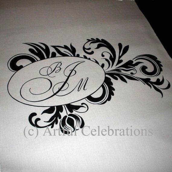 Hochzeit - Wedding Aisle Runners Hand Painted Custom Personalized, DEPOSIT for any length and design