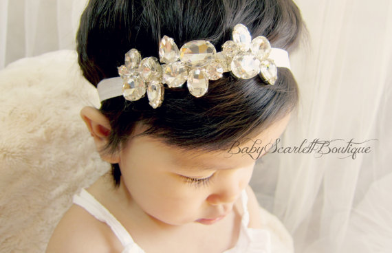 زفاف - Fancy Crystal Rhinsetone Baby,Girl,Bridal,Wedding Headband