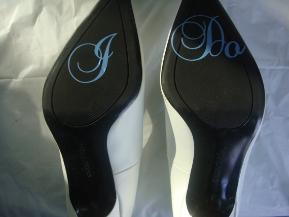 Свадьба - I Do Shoe Sticker for Brides Shoes Something Blue for Wedding