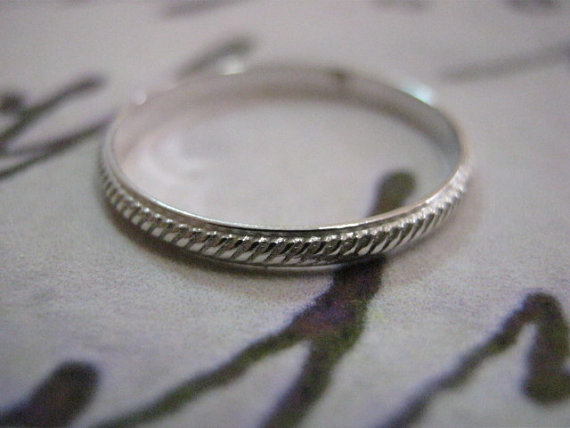 Mariage - Cyber Monday, Silver stacking ring, silver ring, Stacking ring, Sterling silver ring, Knuckle ring, Rope ring, Bridesmaid Gift, Graduation