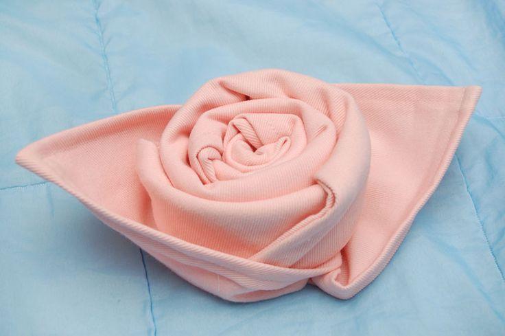 زفاف - How To Make A Rose Out Of A Cloth Napkin