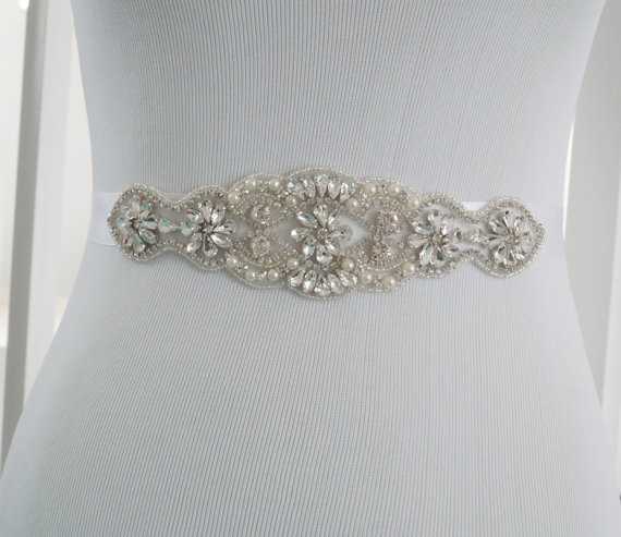 زفاف - Wedding Sash, Bridal Belt, Wedding Sash Belt, Crystal Rhinestone Belt, Bridesmaid Sash, Style 147