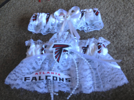 Wedding - Atlanta Falcons NFL Football Wedding Bridal Garters Set Regular/Plus Size