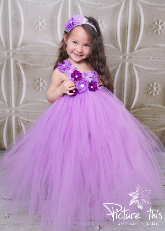 Flower Girl Dress - Purple Flower Girl Dress - Lavender Flower ...
