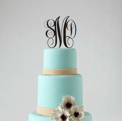 Wedding - Monogram Wedding Cake Topper, Personalized Wedding Cake Topper, Custom Monogram Cake Topper, Wedding Cake Decoration