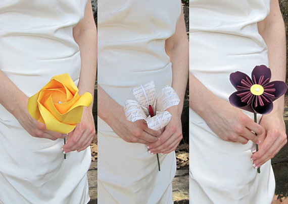 Hochzeit - Custom Origami Flower Bouquet Photo Prop