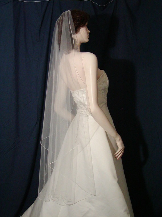 زفاف - Wedding Veils bridal veils DIAMOND WHITE  Petal cut  Waltz length veil