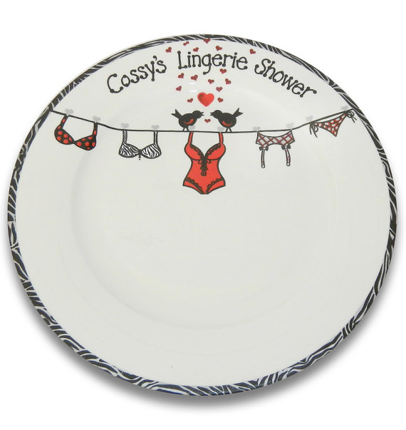 Свадьба - Lingerie Bridal Shower Guest Signature Platter