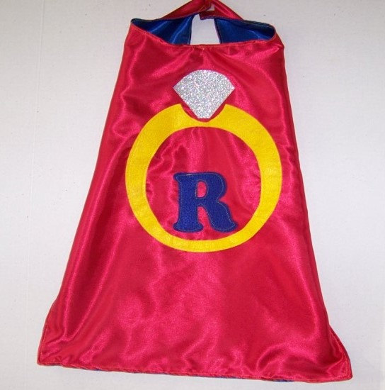 Mariage - Ring bearer CAPES for Baby and Kids: Single-Sided with Initial and Emblem