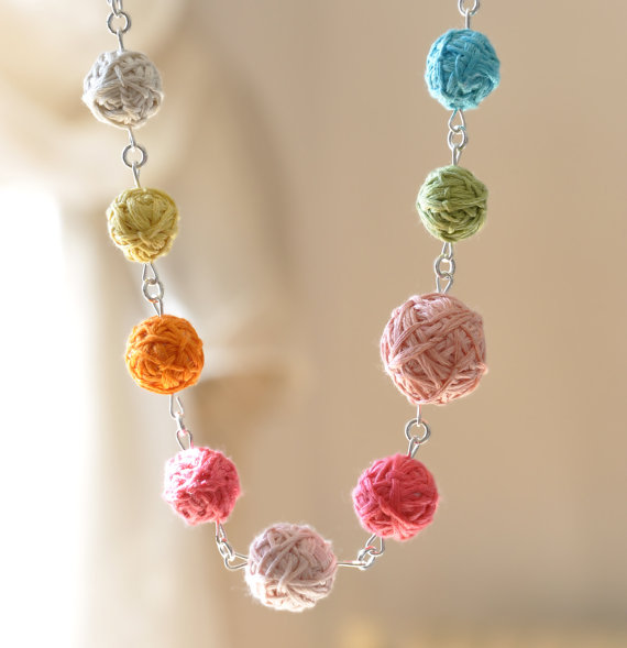 Свадьба - Geometric Bib Necklace - Rainbow Romantic Necklace - Hand Sewn Statement Necklace - Winter Fashion - Bohemian Bridal Jewelry