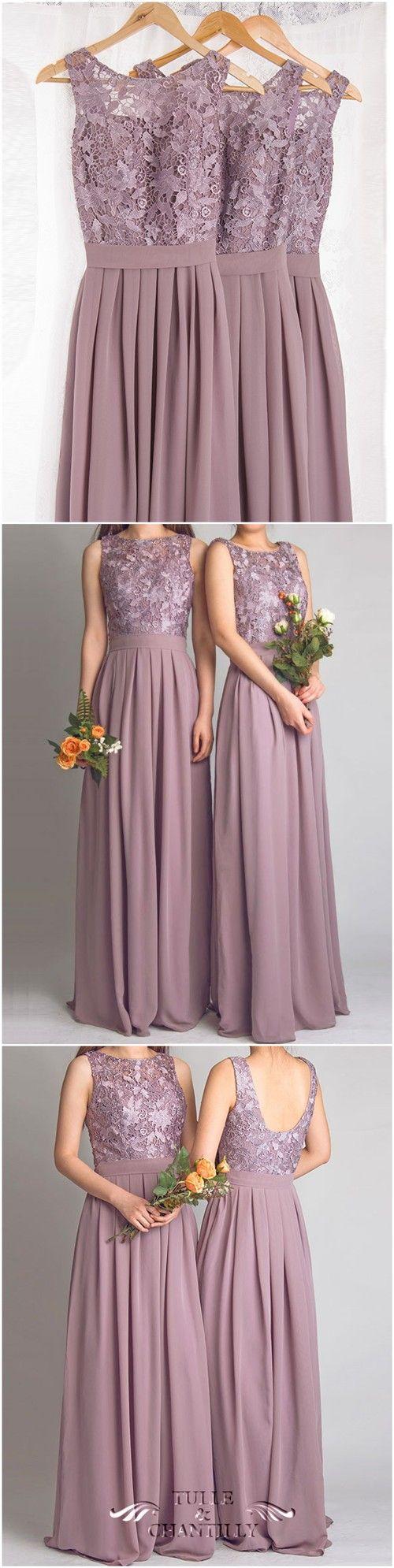 Mariage - Dramatic Vintage Lace Bridesmaid Dress With Flowing Chiffon Skirt [TBQP227] - $169.00 : Custom Made Wedding, Prom, Evening Dresses Online