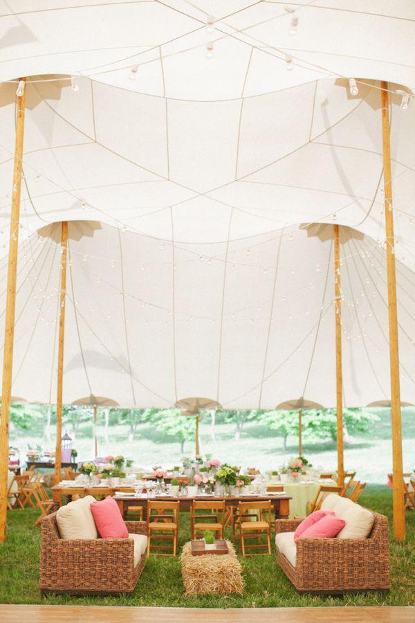 Hochzeit - Tent Reception With Lounge Seating