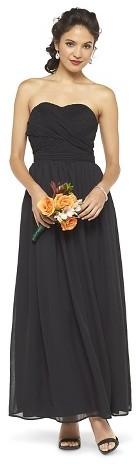 زفاف - Women's Chiffon Strapless Maxi Bridesmaid Dress (Limited Availability) - TEVOLIO