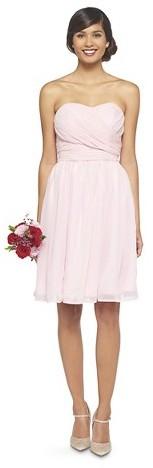 زفاف - Women's Chiffon Strapless Bridesmaid Dress (Limited Availability) - TEVOLIO