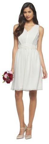 زفاف - Women's Chiffon V-Neck Bridesmaid Dress (Limited Availability) - TEVOLIO