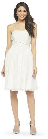 زفاف - Women's Chiffon Strapless Bridesmaid Dress (Limited Availability) - TEVOLIO