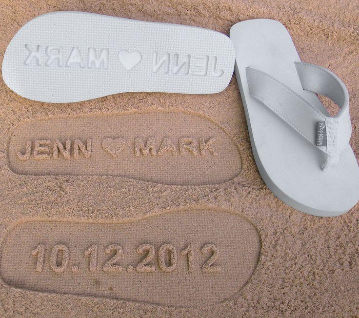 Hochzeit - Custom Wedding Sandals For Beach Weddings -- Personalize Own Sand Design *Check Size Chart Before Ordering*