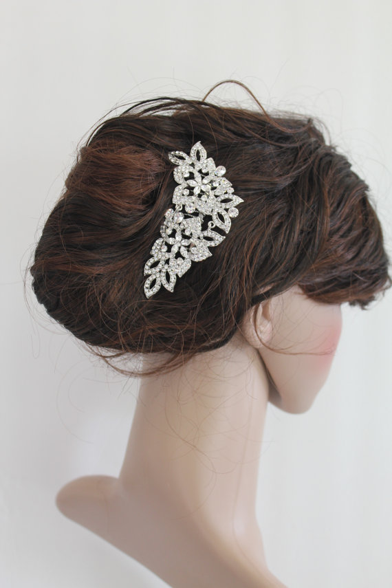Hochzeit - Vintage inspired wedding hair comb,bridal hair comb,crystal wedding comb,rhinestone bridal comb,wedding headpiece,wedding hair accessory