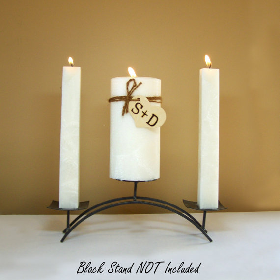 زفاف - Personalized Rustic Unity Candle Set for Weddings