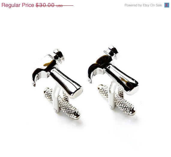 Mariage - On Sale & Free Shipping Hammer Cufflinks - Groomsmen Gift - Men's Jewelry - Gift Box Included