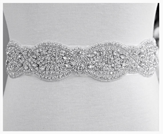 Hochzeit - Crystal wedding dress belt crystal sash,Rhinestone bridal belt ,Julie