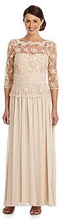 Mariage - KM Collections Lace-Bodice Gown
