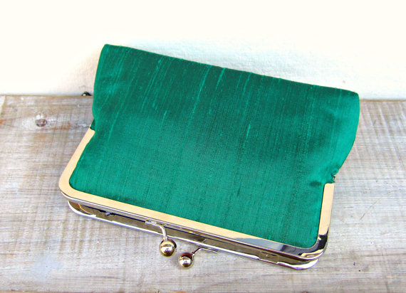 Wedding - Emerald clutch, green purse, emerald bridal clutch, emerald bridesmaid clutch, green evening clutch, green clutch purse, emerald wedding