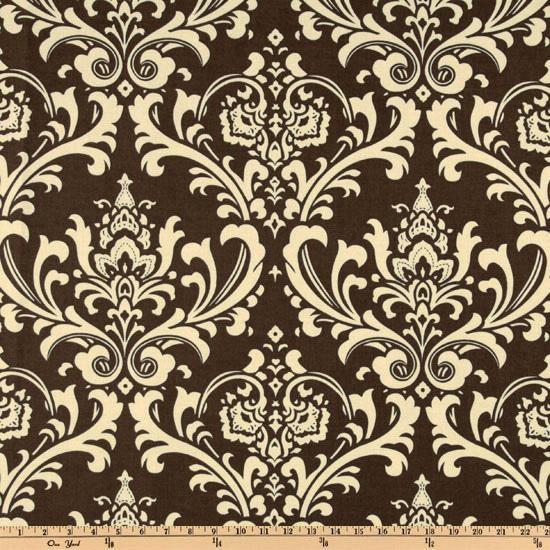 Wedding - TABLE RUNNER Choose length Traditions Ossy Damask Chocolate brown and Off White Natural runner Wedding Bridal Natural on Chocolate