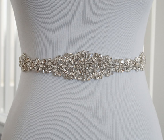 زفاف - SALE - Wedding Belt, Bridal Belt, Sash Belt, Crystal Rhinestone, Style 113
