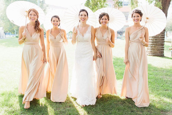 زفاف - The ONE Dress multi wrap infinity wear LONG convertible bridesmaids dress