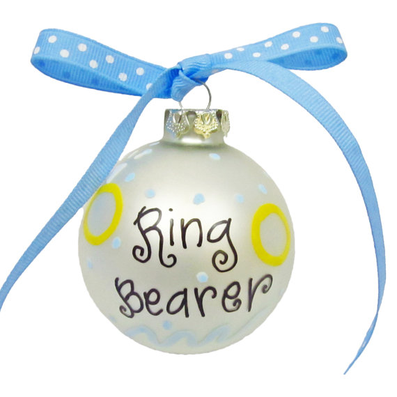 Wedding - Personalized Ring Bearer Ornament - Personalized Wedding Ornament for the Ring Bearer