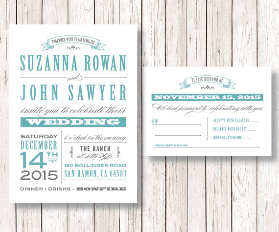 Rustic Wedding Invitation And RSVP Card Printable DIY Old Fashioned The Nashville Collection Rustic Wedding Invitation And RSVP Card Printable DIY Old Fashioned The Nashville Collection