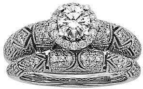 زفاف - FINE JEWELRY 1 CT. T.W. Certified Diamond Art Deco Bridal Ring Set