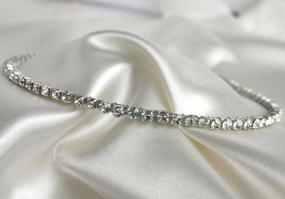 Hochzeit - Rhinestone Headband For Wedding - Bridal Crystal Headband - Bridal Tiara - Headpeice - Diamond Headband