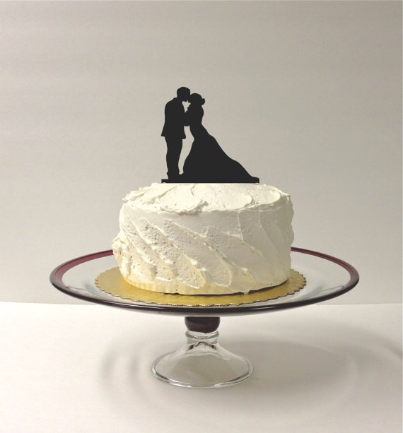 Wedding - Silhouette Cake Topper  Mr and Mrs Silhouette Wedding Cake Topper Bride and Groom Cake Topper