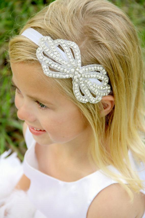 Hochzeit - Crystal Headband, Rhinestone Headband, Bridal Headband, Gatsby Headband, Bling Headband, Wedding Headband, Flower Girl Headband