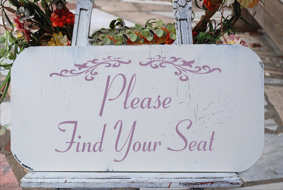 Hochzeit - Please find your seat- Wedding Sign Stencils- 4 Sizes to Choose From- Create Wedding Seating Signs