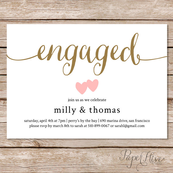 Свадьба - Engagement party invitation / Engagement Party Invite / Engagement Dinner / Couples Shower / DIY Printable