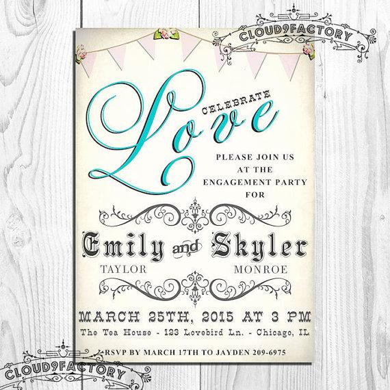 Свадьба - Printable Engagement Party Invitation