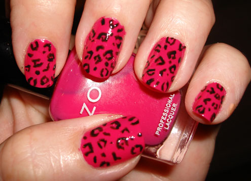 زفاف - Bright pink leopard