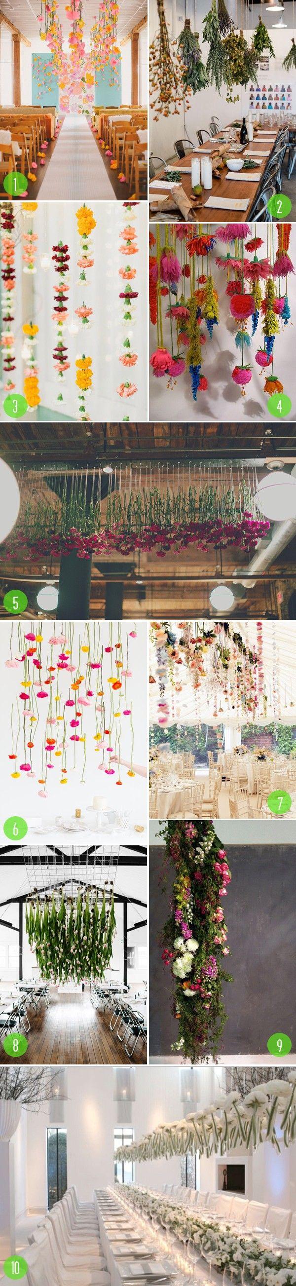 Hochzeit - Top 10: Hanging Florals