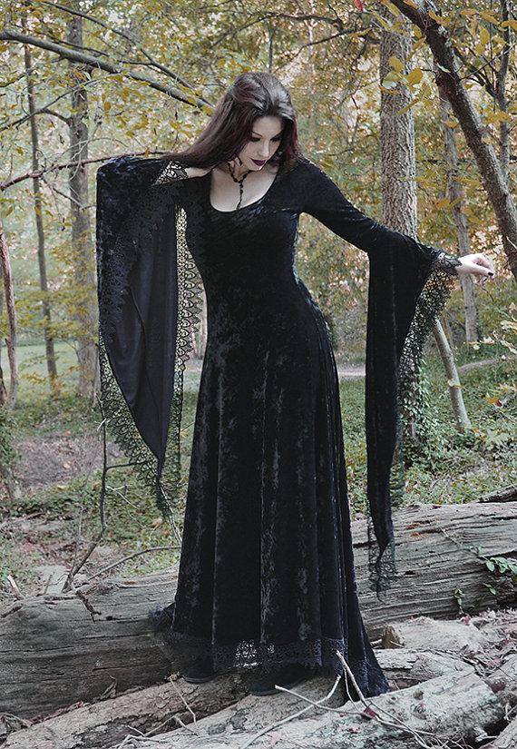 Wedding - Sorrena Fairy Tale Romantic Wedding Dress - Handmade To Your Measurements & Colors (including plus size!) Romantic Gothic Dress with Train